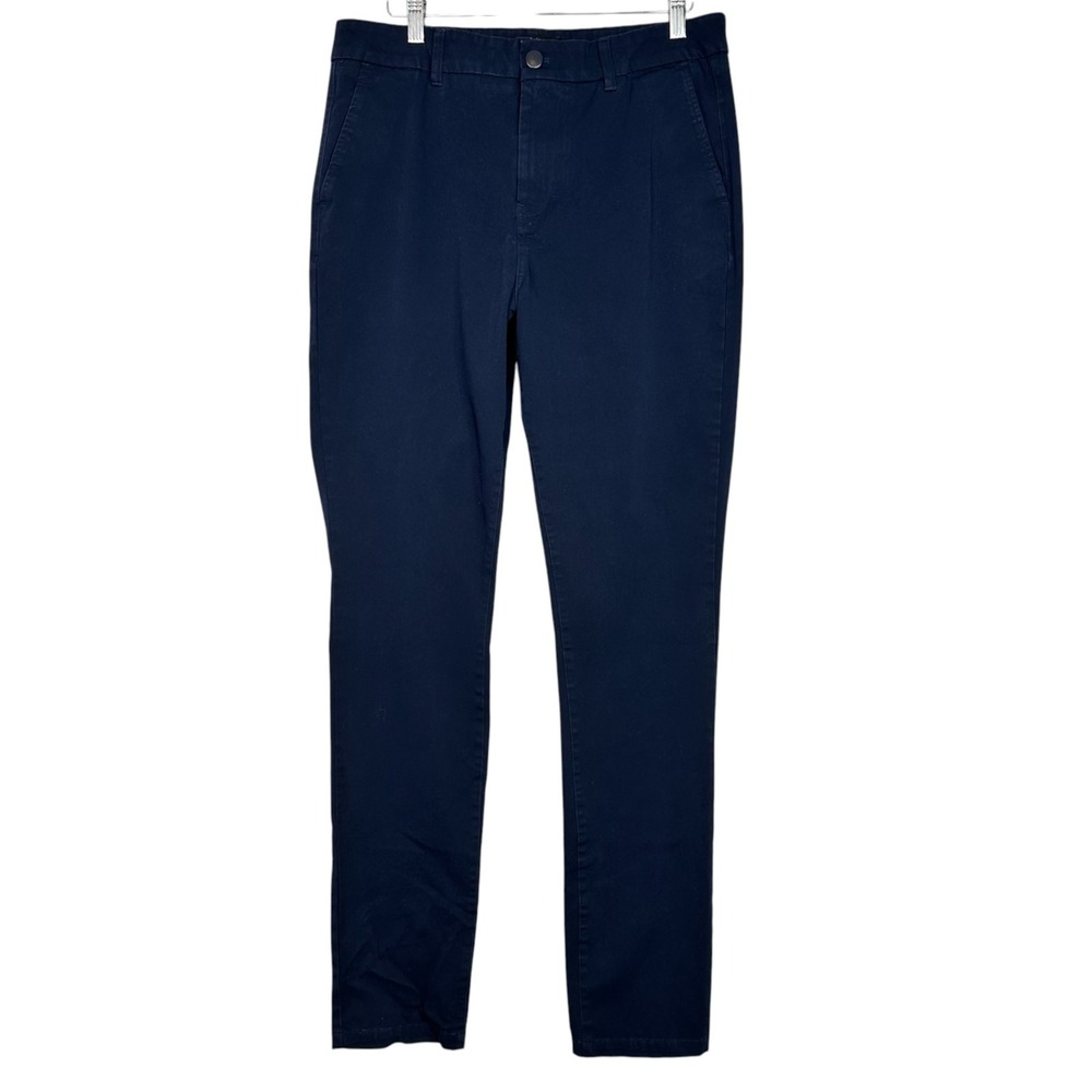 Quince Mens Stretch Chino Pants 32x34 Navy Blue Cotton Slim Tapered Casual